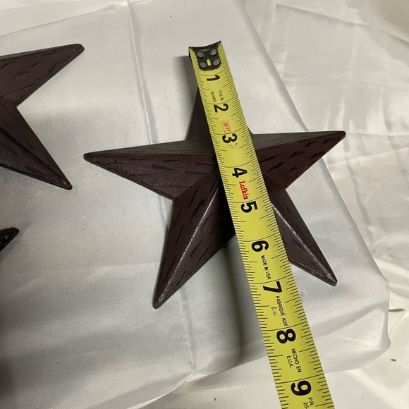 Set of Three Wooden 3D Stars - Deep Mahogany - Picture 4 of 6